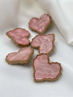 Пуговицы Перламутр персиковый Сердце