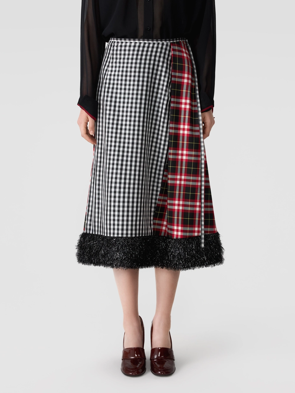 Юбка-трапеция с пушистым подолом OLA OLA