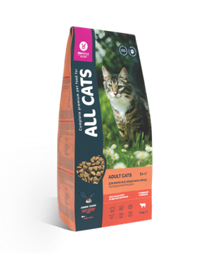 All Cats сухой корм для взрослых кошек с Говядиной и овощами