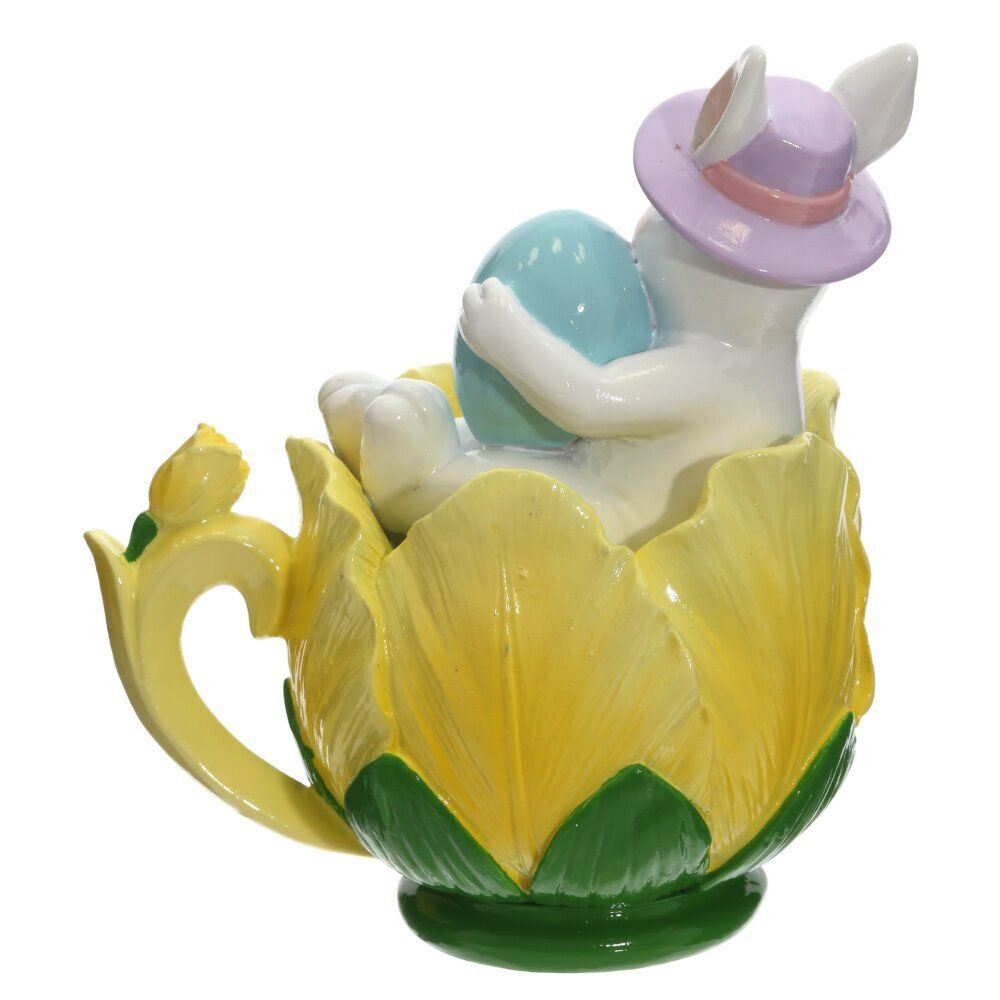 GAEM Фигурка декоративная "Заяц в чашке", L10 W7,5 H12,5 см