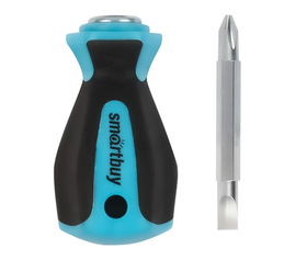 Двусторонняя отвертка с переставной битой Smartbuy ph2, sl6, 38 мм, резиновая рукоятка, tools SBT-SCN-2P3