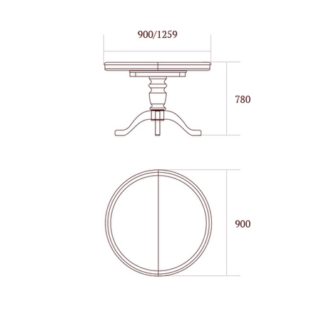 Джоконда Стол обеденный круглый малый