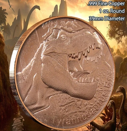 США 1 унция Динозавр - Тираннозавр Рекс