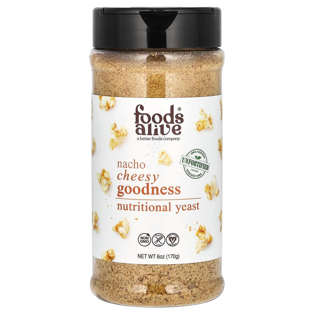 Foods Alive, пищевые дрожжи, начос, сырный вкус, 170 г (6 унций)
