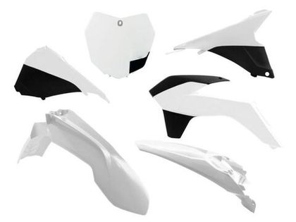 Комплект пластика для KTM SX125-150 13-15, SX250 13-16, SXF250-450 13-15 белый RTech R-KITKTM-BN0-512