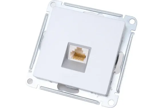 Розетка RJ11 Systeme Electric ATLASDESIGN алюминий 38187