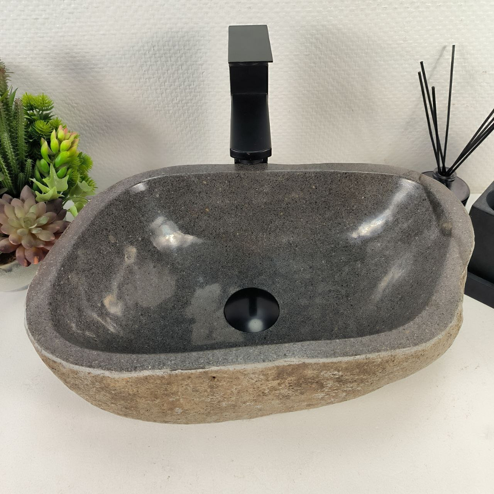 Раковина из речного камня RS-64928 42*30*15 0856