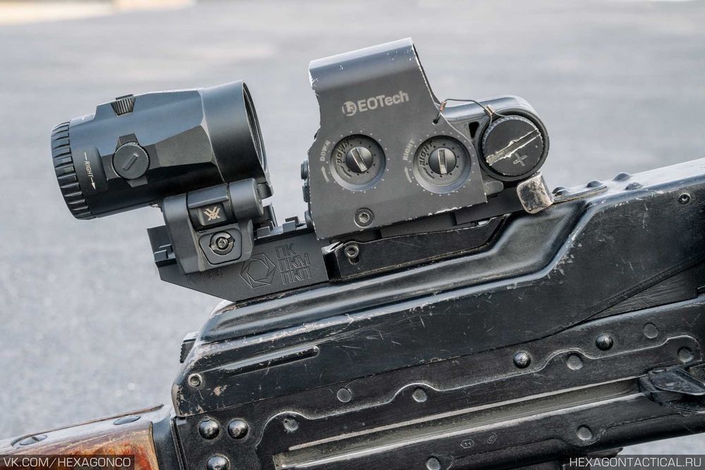 База picatinny для пулемётов ПК/ПКМ/ПКП, Гексагон