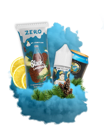 Жидкость (М) Candyman Zero (27 мл, 0 мг) Black Lemonade