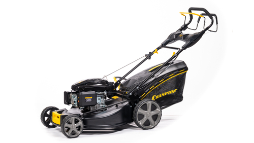 Газонокосилка CHAMPION LM5644 (PRO 4,4кВт привод 555мм 65л 25-75мм 1рычаг/6, 41кг 4в1)