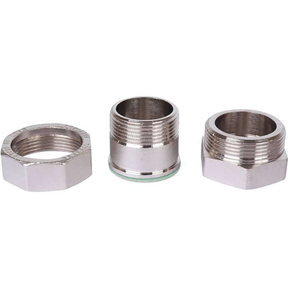 Соединение быстроразъемое (американка) STOUT - 1"1/4 (ВР/НР, латунь никелированая, плоск.уплотнение)