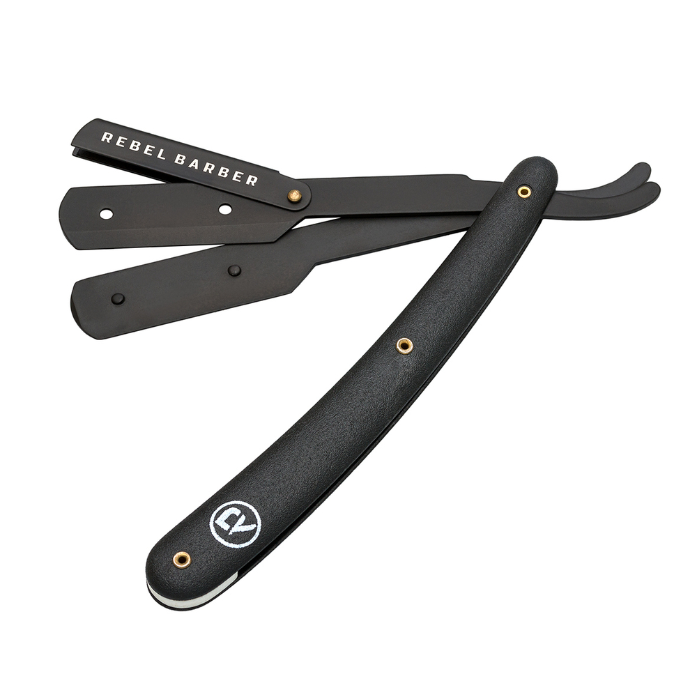 Бритва шавет со сменными лезвиями Rebel Barber Professional Shavette Black