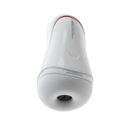 Белый вибромастурбатор со сжатием и голосовым сопровождением (Цвет: белый)