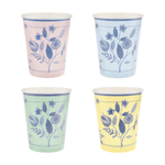 Стаканы пастельные "Винтаж с растительным орнаментом" 8 шт.