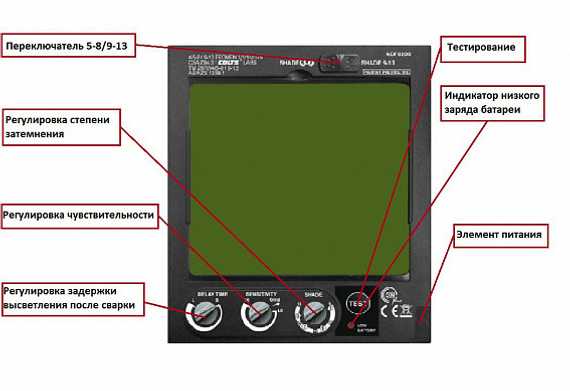 Маска сварщика Tecmen ADF - 820S TM16 чёрная