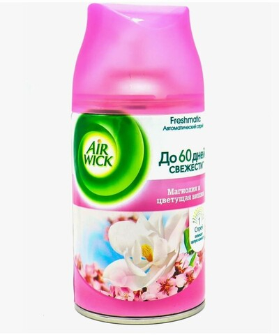 Освежитель воздуха AIRWICK (сменный блок-запаска) 250 мл., Магнолия и цветущая вишня (1/6)