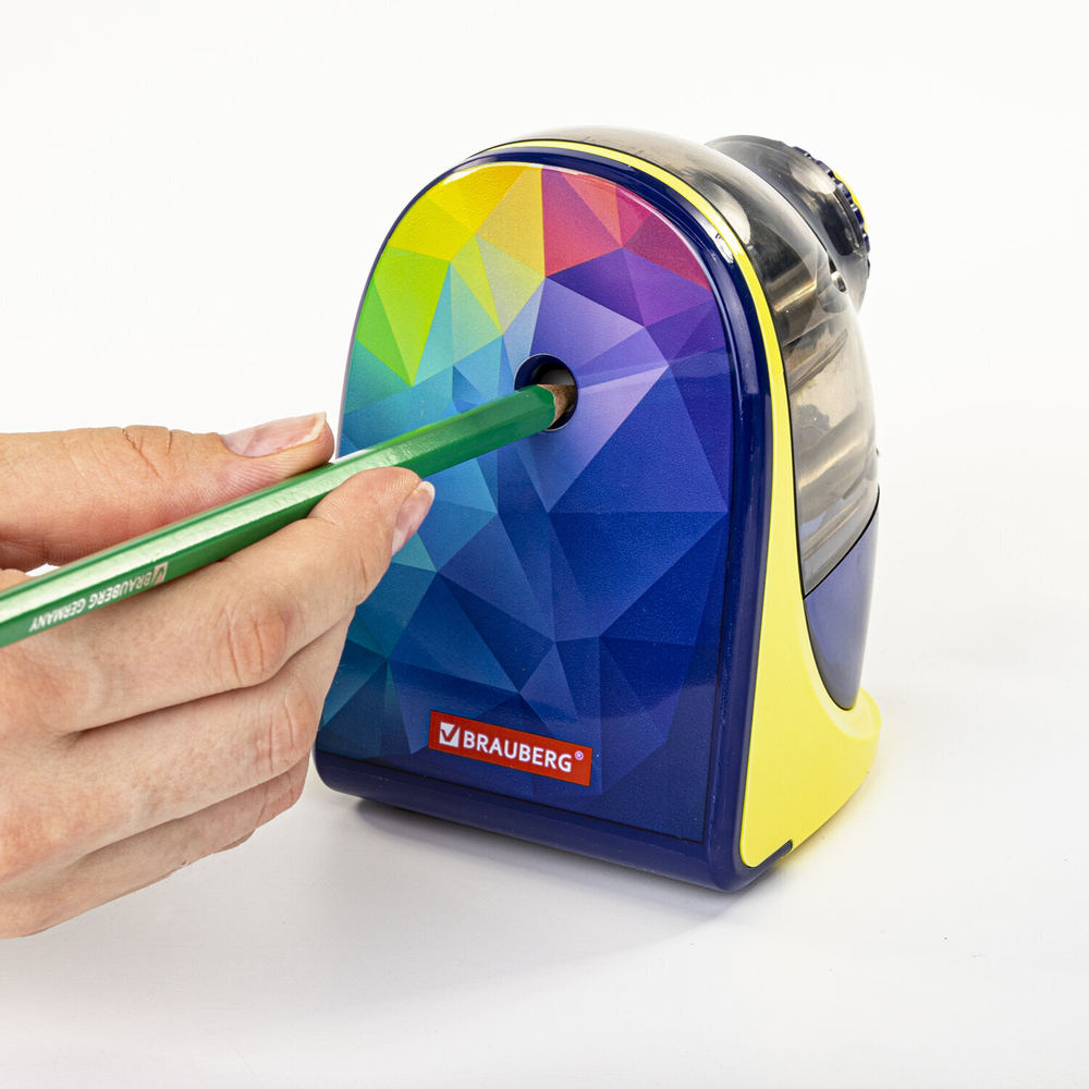 Точилка механическая BRAUBERG "MULTICOLOR" корпус с печатью (2 штуки в упаковке)