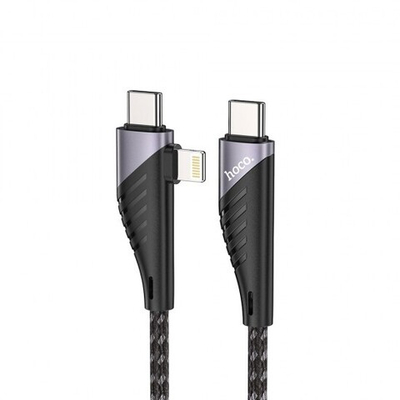 Кабель 2 в 1 Hoco HOCO U95 Freeway PD, 1,2 м, 012769 Черный