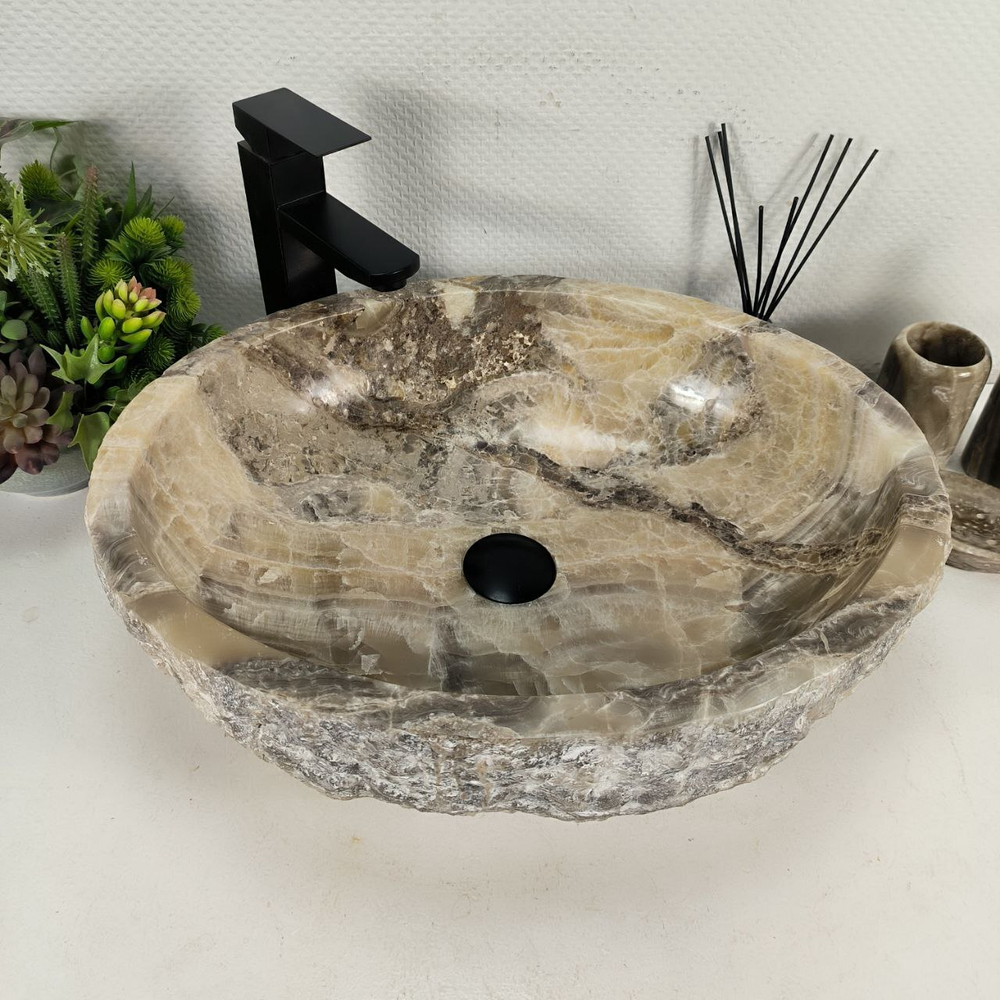 Раковина из оникса Erozy Grey EO-64418 52*42*15 0156