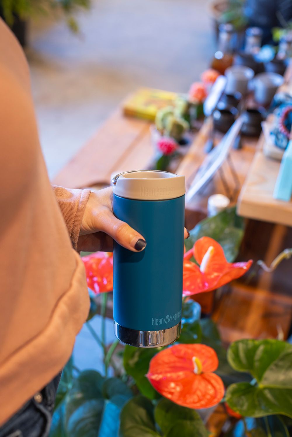 Термокружка Klean Kanteen TKWide Cafe Cap 12oz (355 мл) Corsair