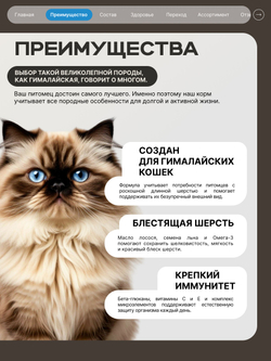 Корм сухой для взрослых кошек породы Гималайская, с лососем, 5 кг, QUATTRO