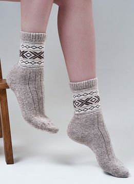 Носки из 100% монгольской шерсти Серые