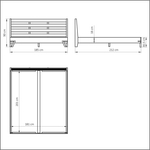 Кровать 160х200 Флеверс, двуспальная, деревянная, на ножках в стиле лофт, из дуба