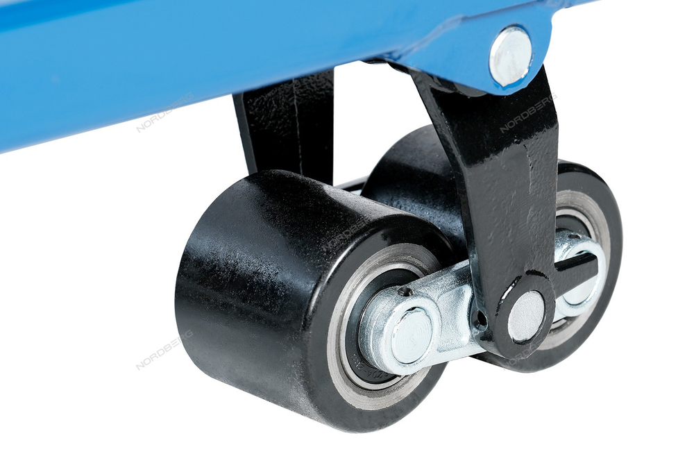 NORDBERG (N3901S-25) Тележка (рохля) складская гидравлическая короткая 2.5 т, усиленная, с полиуретановыми колесами