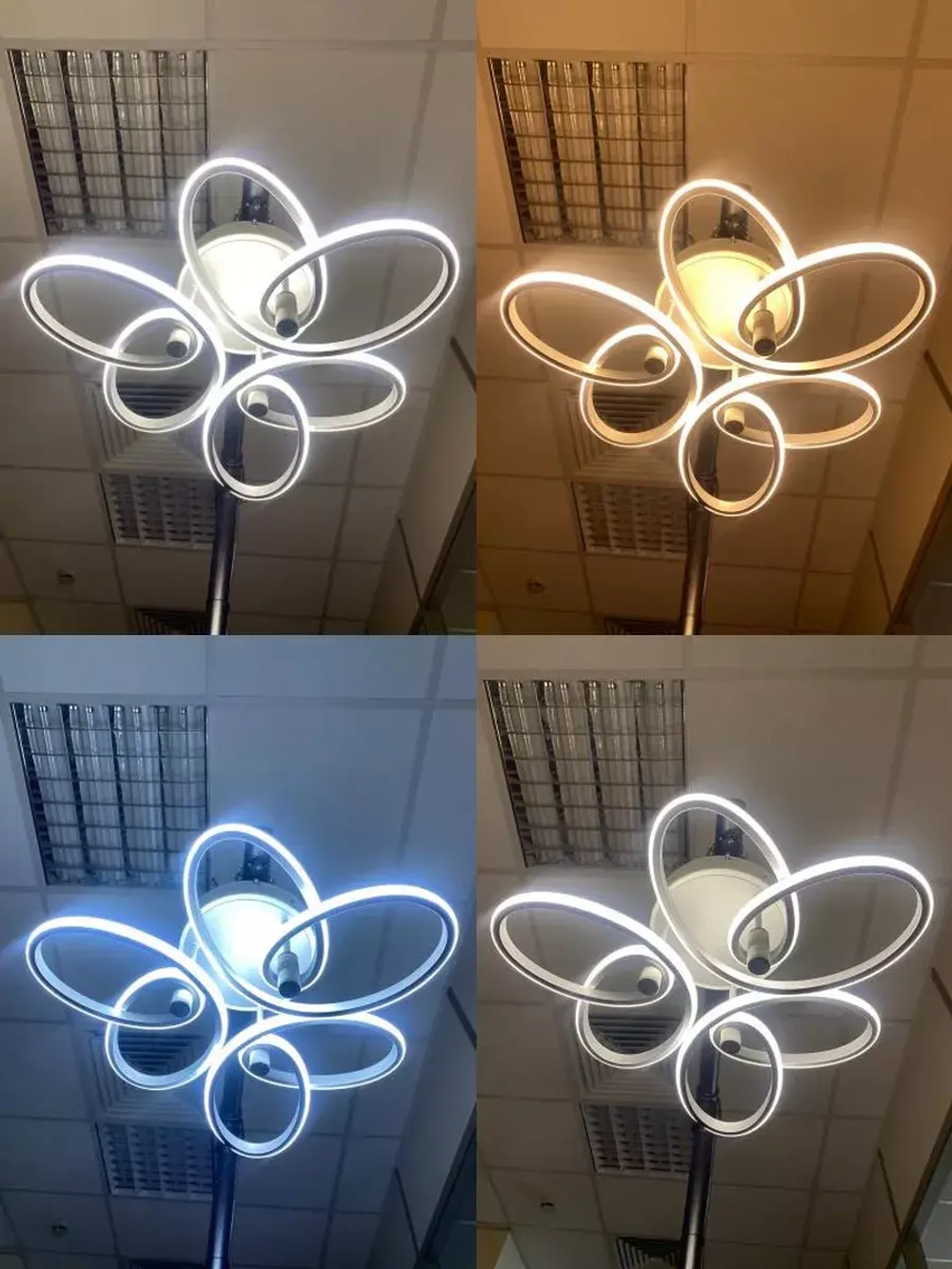 Светодиодна потолочная люстра KAIRA LED*96W белый, серебро