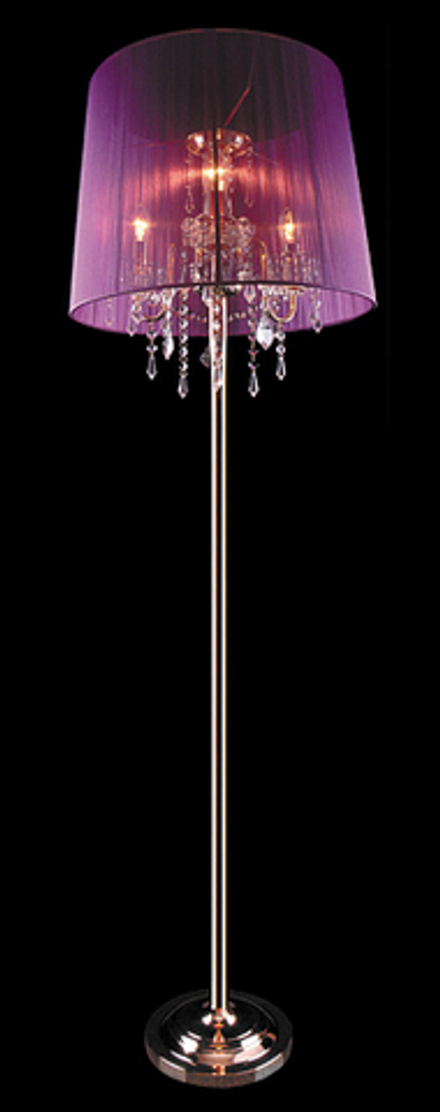 Торшер 2045/3 золото/розовый