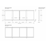 Экран для ванной купе 1,5 (беленый дуб)