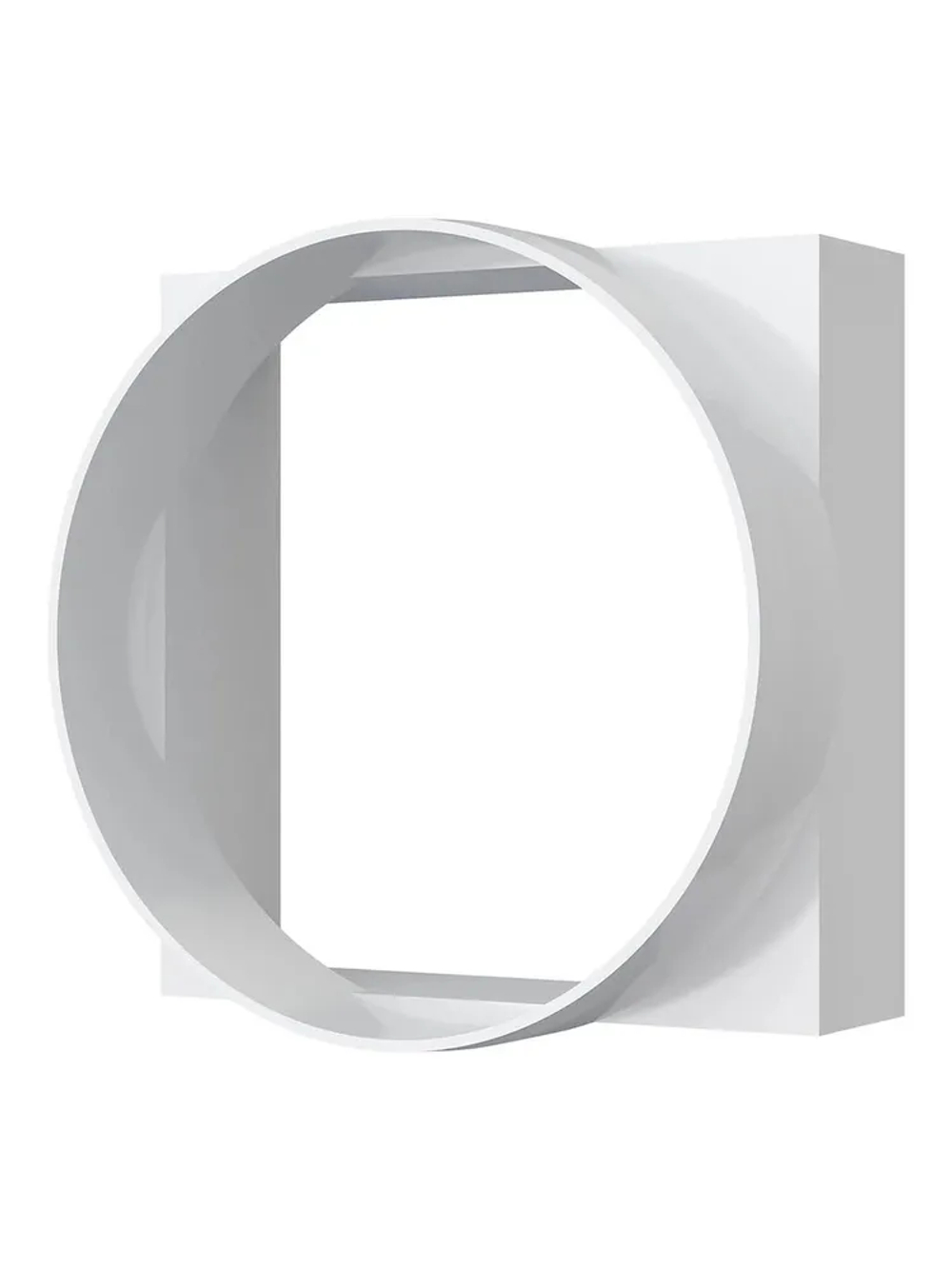 Переход с квадрата на круг 100х100 белый