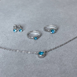 Серьги Point с Swiss топазом