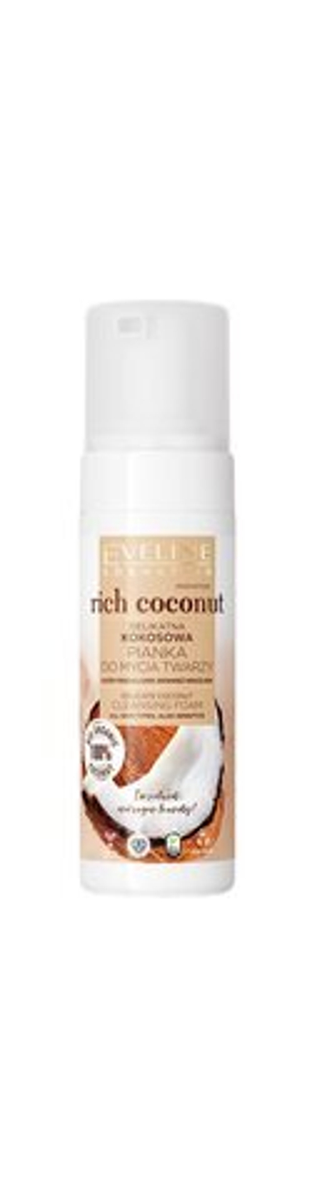 Eveline Cosmetics Rich Coconut - нежная очищающая пенка с пробиотиками /   150  ml  / GTIN 5903416026877