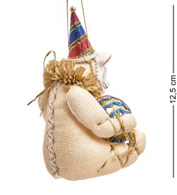 РусКукла RK-877/1 Кукла подвесная «Медвежонок в колпаке с шаром»