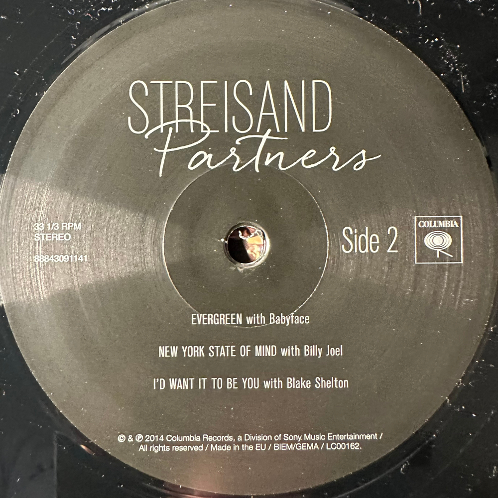 Streisand ‎– Partners 2LP (Европа 2014г.)