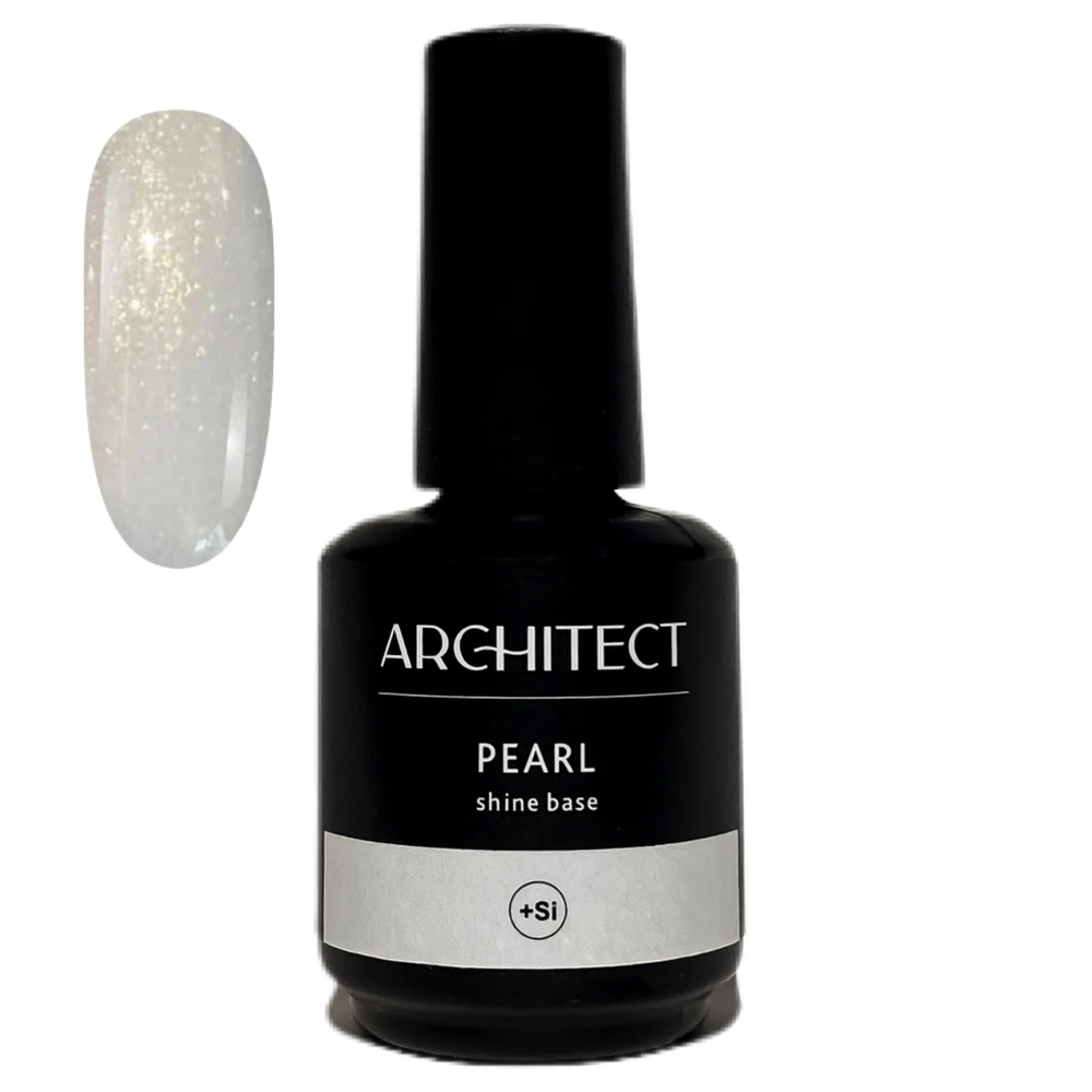 Камуфлирующая крепкая каучуковая база HARD Nail ARCHITECT 14 PEARL Shine Base 15 ml