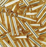 Бисер Япония "TOHO" СТЕКЛЯРУС (BUGLE) №3 9 мм 5 х 5 г №0022B золотистый