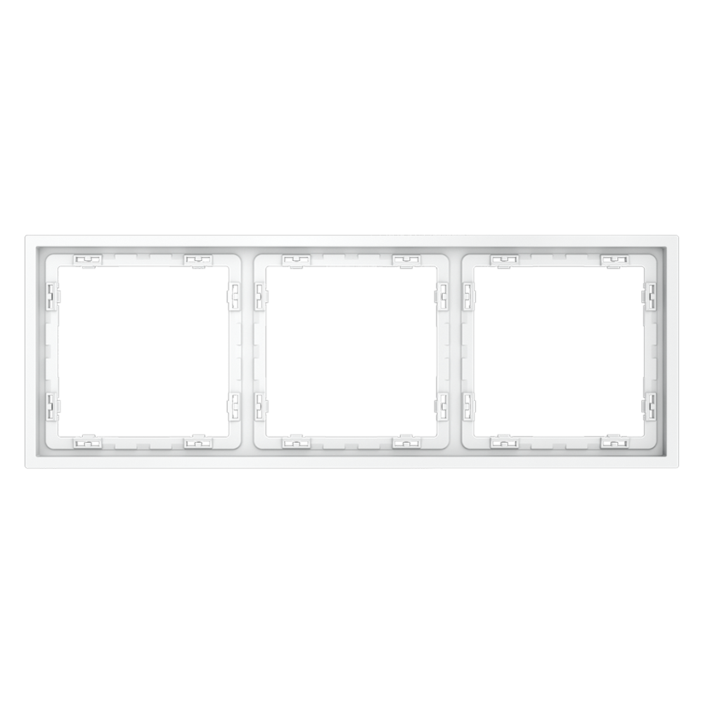 Рамка пластиковая VOLTUM S70 на 3 поста, (белый матовый)