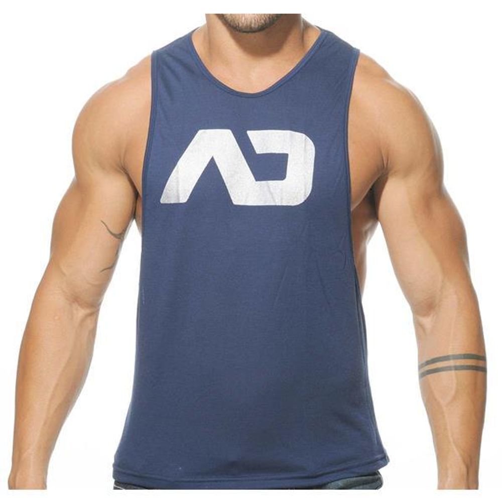 Мужская майка темно-синяя Addicted Navy AD43