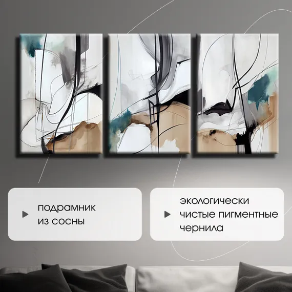 Модульная картина "Современная абстракция"