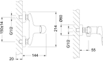 Смеситель Lemark Linara LM0403C для душа