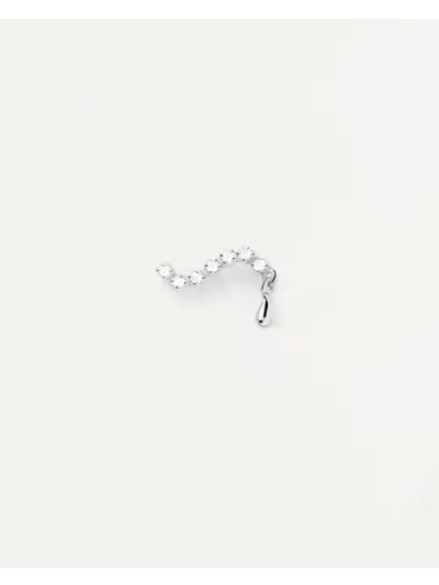 Одиночная серьга Swim Серебро 925 пробы покрытое родием