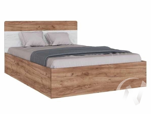 Корпус кровати 1;4м Спальня Вегас (дуб крафт табачный/дуб крафт белый)