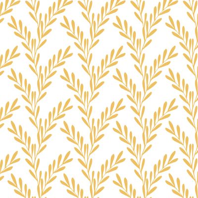 Листики-Колосья. Желтые на белом