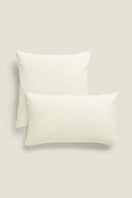ZARA HOME ХЛОПКОВЫЙ ЧЕХОЛ ДЛЯ ДЕКОРАТИВНОЙ ПОДУШКИ, ЭКРЮ