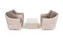 "Кон Панна" лаунж-зона из искусственного ротанга, цвет бежевый