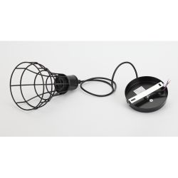 Светильник подвесной (подвес) ЭРА PL10 BK металл, E27, max 60W, высота плафона 200мм, подвеса 800мм, черный