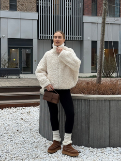 Шуба White sheep молочный