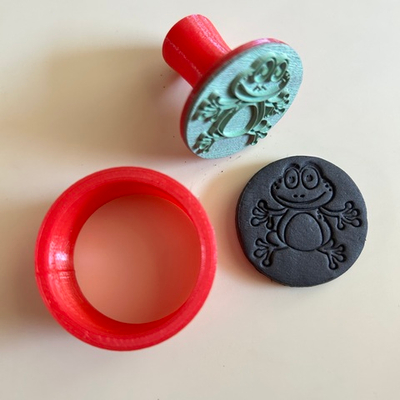 Штамп с вырубкой "Лягушонок"